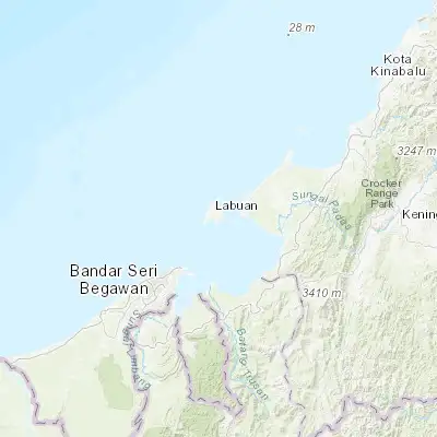 Map showing location of Labuan (5.280280, 115.247500)