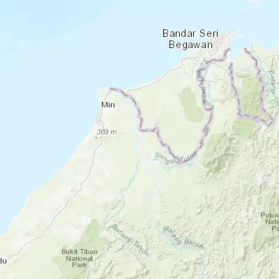 Map showing location of Marudi (4.183330, 114.316670)