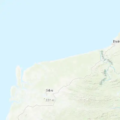Map showing location of Mukah (2.894350, 112.091450)