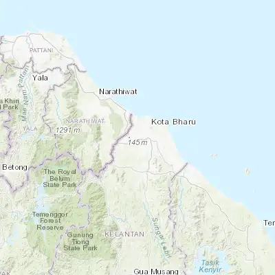Map showing location of Pasir Mas (6.049340, 102.139870)