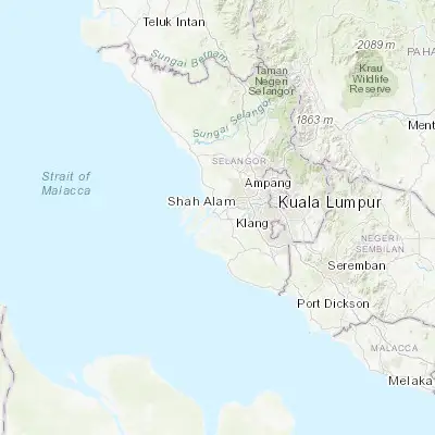 Map showing location of Pelabuhan Klang (2.999590, 101.392870)
