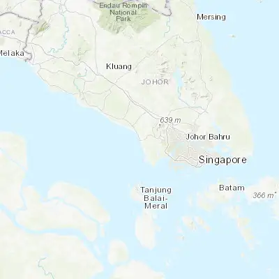 Map showing location of Pontian Kechil (1.486600, 103.389600)