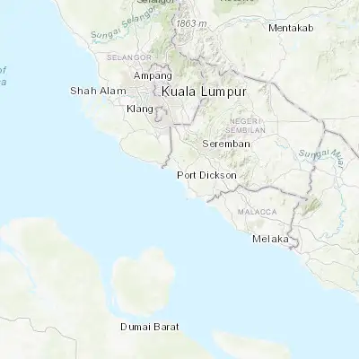 Map showing location of Port Dickson (2.537180, 101.805710)