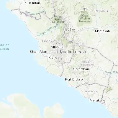 Map showing location of Putrajaya (2.935270, 101.691120)