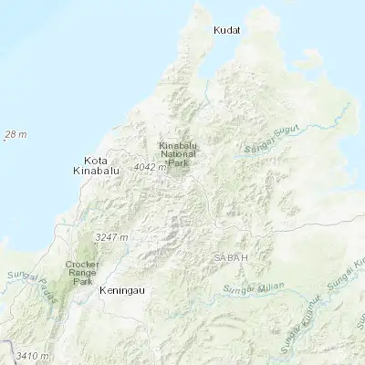 Map showing location of Ranau (5.953800, 116.664100)