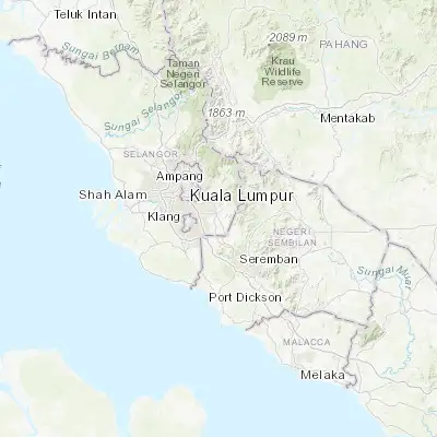 Map showing location of Semenyih (2.951600, 101.843000)