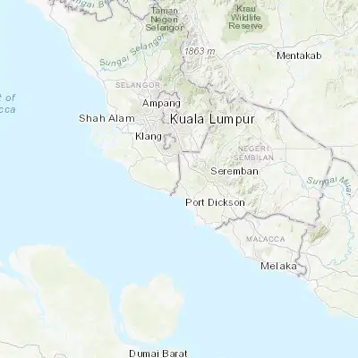 Map showing location of Sepang (2.693100, 101.749800)