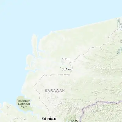 Map showing location of Sibu (2.300000, 111.816670)