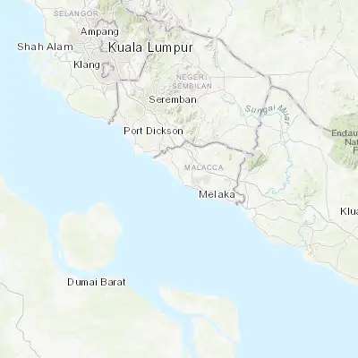 Map showing location of Sungai Udang (2.269000, 102.142700)