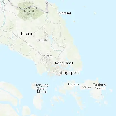 Map showing location of Ulu Tiram (1.600000, 103.816670)