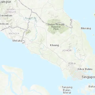 Map showing location of Yong Peng (2.013600, 103.065900)