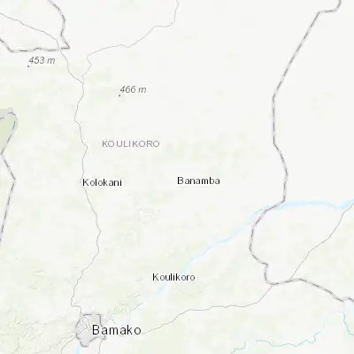 Map showing location of Banamba (13.547730, -7.448080)
