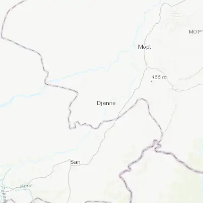 Map showing location of Djénné (13.906080, -4.553320)
