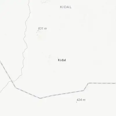 Map showing location of Kidal (18.441110, 1.407780)