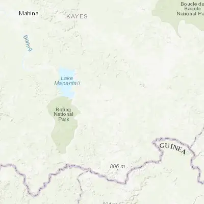 Map showing location of Kokofata (12.883330, -9.950000)