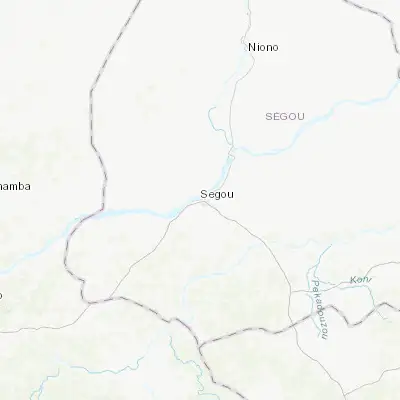 Map showing location of Ségou (13.440320, -6.259470)