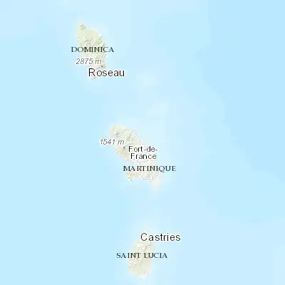 Map showing location of La Trinité (14.738070, -60.963190)