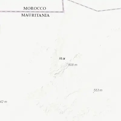 Map showing location of Atar (20.517700, -13.048570)