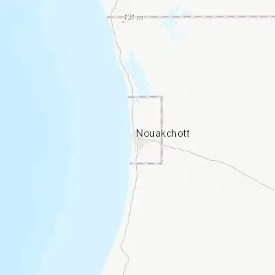 Map showing location of Nouakchott (18.085810, -15.978500)