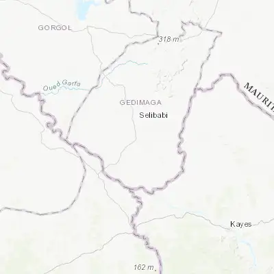 Map showing location of Sélibaby (15.158460, -12.184300)