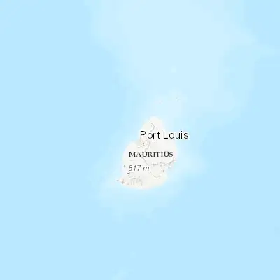 Map showing location of Port Louis (-20.161940, 57.498890)