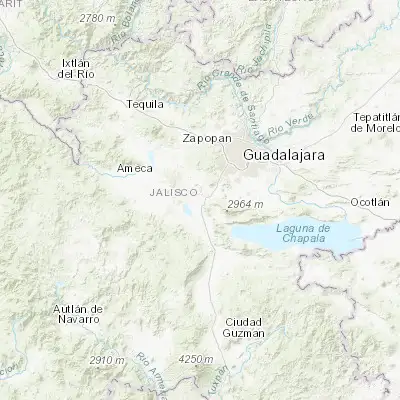 Map showing location of Acatlán de Juárez (20.422620, -103.590510)
