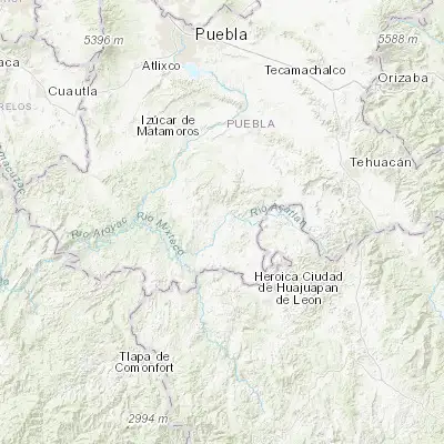 Map showing location of Acatlán de Osorio (18.202500, -98.048640)