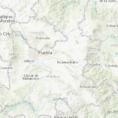 Map showing location of Acatzingo (18.981960, -97.783630)