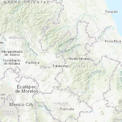 Map showing location of Acaxochitlán (20.157890, -98.201720)