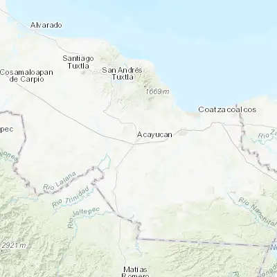 Map showing location of Acayucan (17.949790, -94.913860)