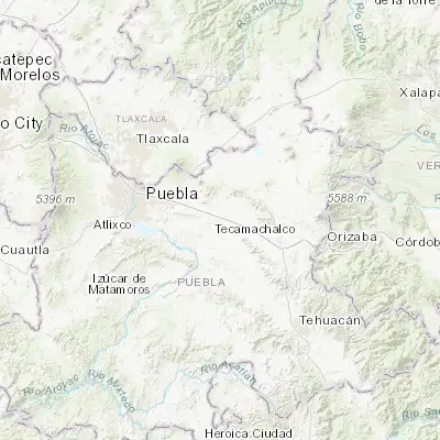 Map showing location of Actipan de Morelos (18.960030, -97.799040)