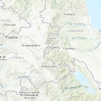 Map showing location of Agrícola Lázaro Cárdenas (18.813610, -97.198330)