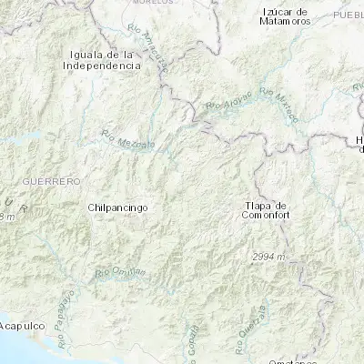 Map showing location of Ahuacuotzingo (17.714310, -98.934920)