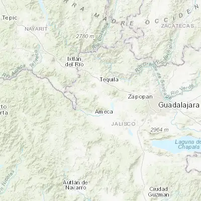 Map showing location of Ahualulco de Mercado (20.701370, -103.974610)