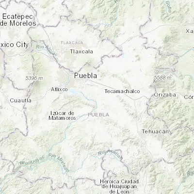 Map showing location of Ahuatepec (18.858310, -97.917640)