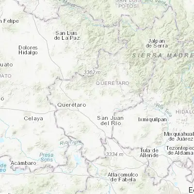 Map showing location of Ajuchitlán (20.707130, -100.020080)