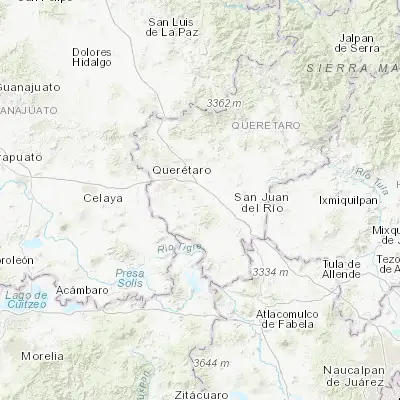 Map showing location of Ajuchitlancito (20.476010, -100.215830)