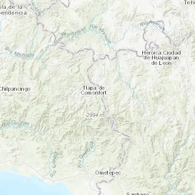 Map showing location of Alcozauca de Guerrero (17.464810, -98.384280)