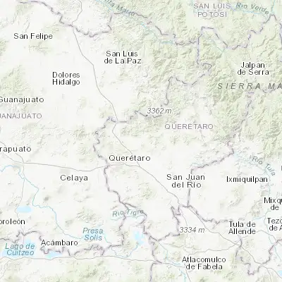 Map showing location of Alfajayucan (20.753700, -100.217730)