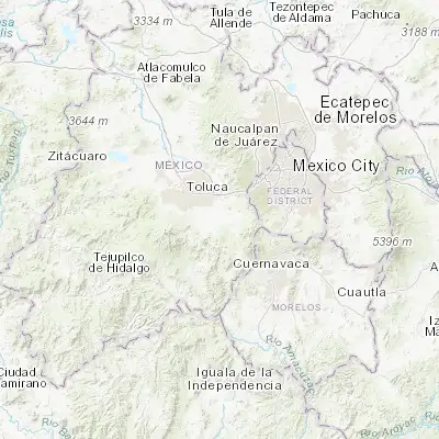 Map showing location of Almoloya del Río (19.160460, -99.487400)