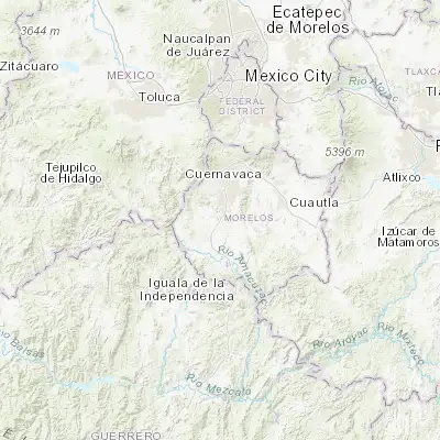Map showing location of Alpuyeca (18.740060, -99.259370)