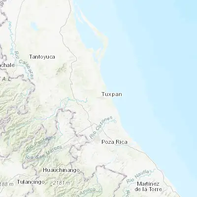 Map showing location of Alto Lucero (20.953610, -97.441940)