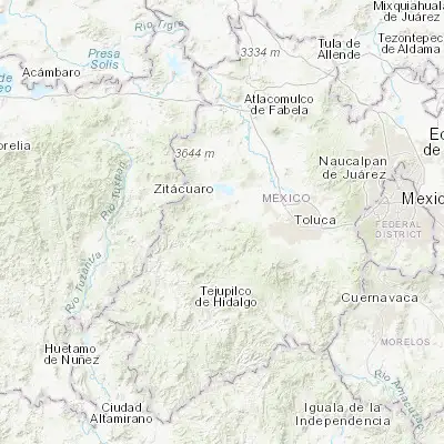 Map showing location of Amanalco de Becerra (19.316670, -100.016670)