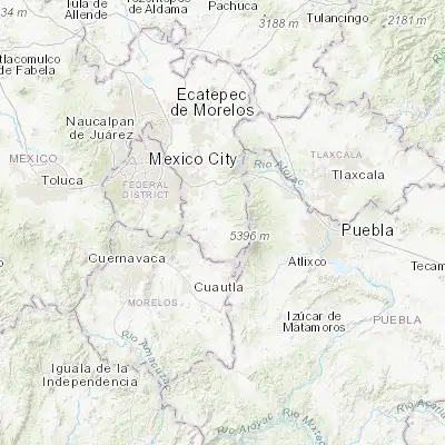 Map showing location of Amecameca (19.123840, -98.766490)