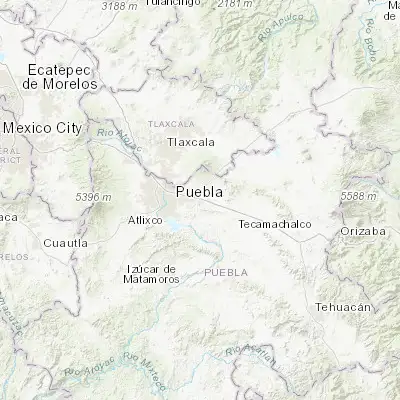 Map showing location of Amozoc de Mota (19.046110, -98.045000)