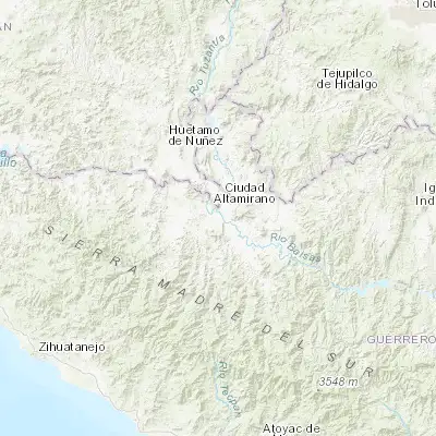 Map showing location of Amuco de la Reforma (18.293610, -100.639720)