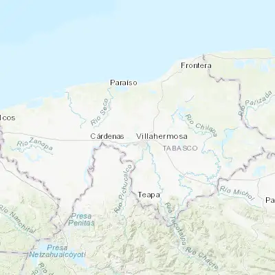 Map showing location of Anacleto Canabal 3ra. Sección (18.018300, -92.989920)