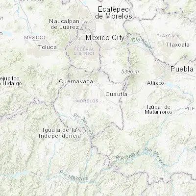 Map showing location of Anenecuilco (18.777380, -98.989070)