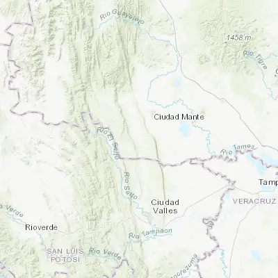 Map showing location of Antiguo Morelos (22.549500, -99.081230)