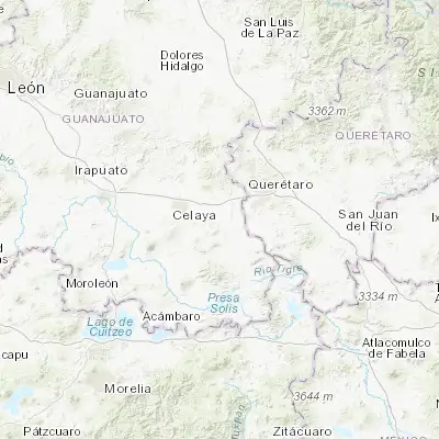Map showing location of Apaseo el Alto (20.457980, -100.620810)